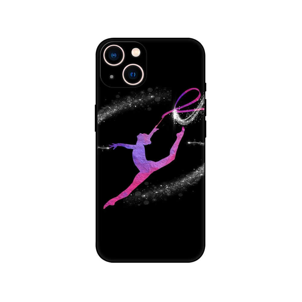 Love Gymnastics ，phone case for iphone，14 5s 2020se 6 6s 7 8 plus x 10 XR XS 11 12 13 mini pro MAX black soft tpu back cover