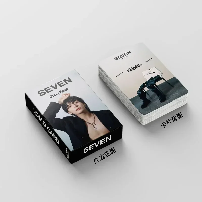 55Pcs/Set Kpop Idol JungKook Cards Photocard New Album Seven Postcard Fans Collection Gift