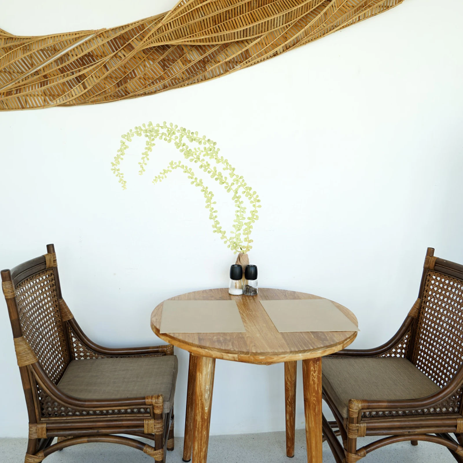 

2 Pcs Fake Vine Wall Decoration Green Vines Artificial Hanging Plants Faux Indoor Silica Gel for Room