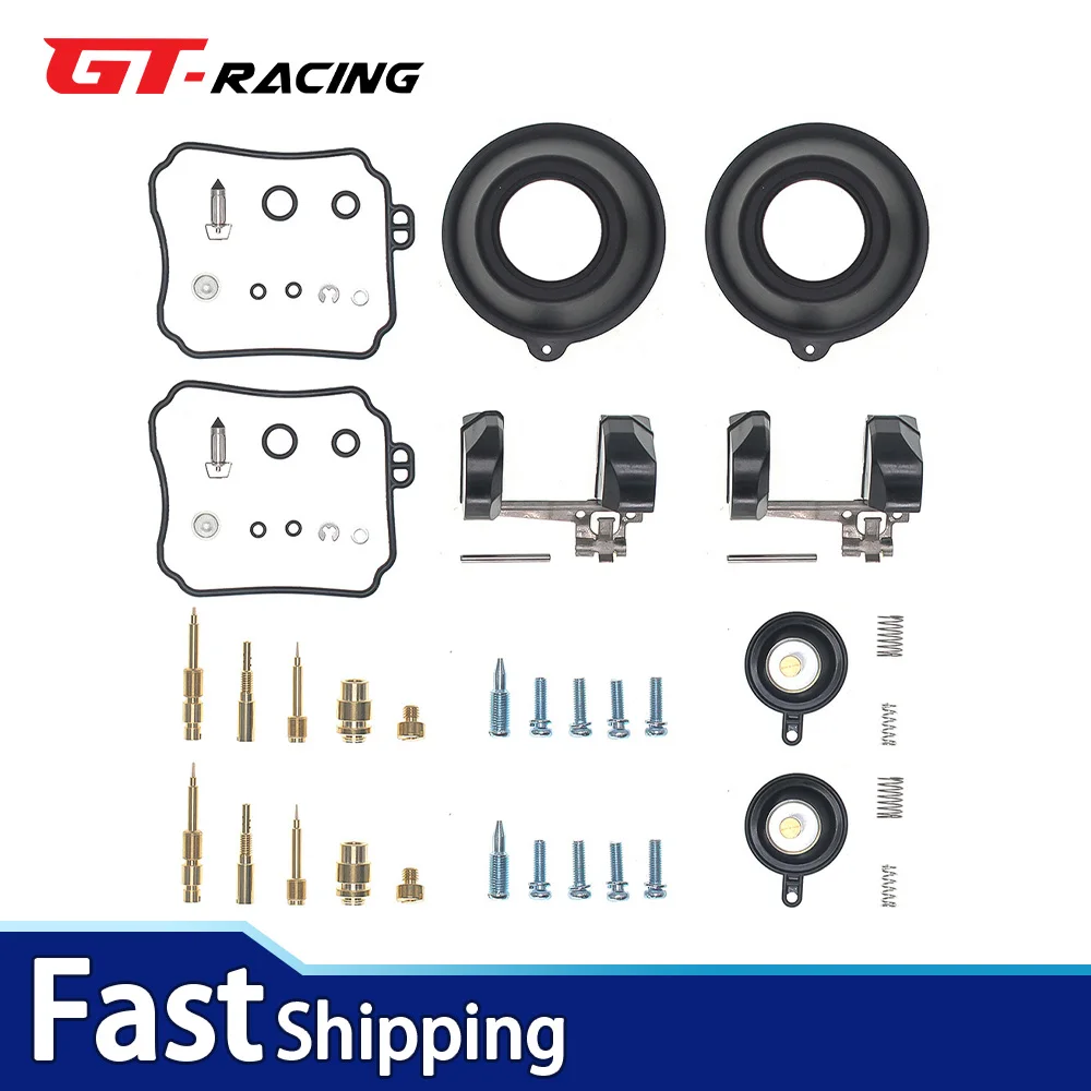 

2X For YAMAHA XVS650 V-STAR 1998-2015 Carburetor Repair Kit Float And Rubber Diaphragm