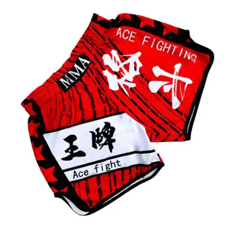 Everbout Muay Thai Clothes for Sanda Martial Arts Exercise Workout Training Fighting Boxing Shorts