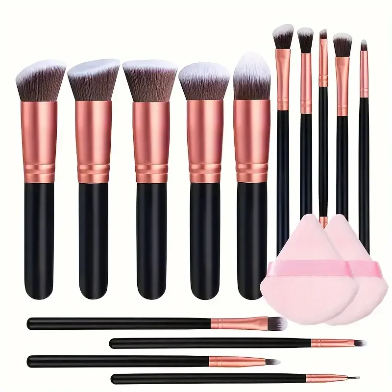 

14PCS Makeup Brushes Set Professional Foundation Eye Shadow Concealers Blending Blush Brush Kabuki Soft Fluffy Women Beauty Tool