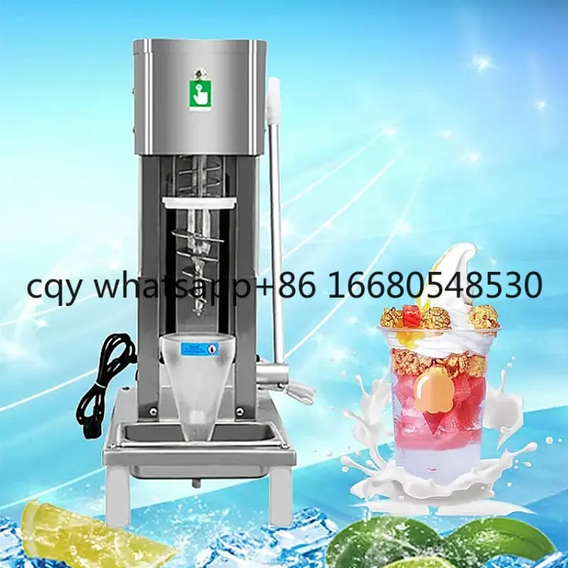 

Commercial Manual Fruit Yogurt Ice Cream Mixer Blender Vertical Swirl Frozen Ice Cream Mixing Machine for Restaurant Use