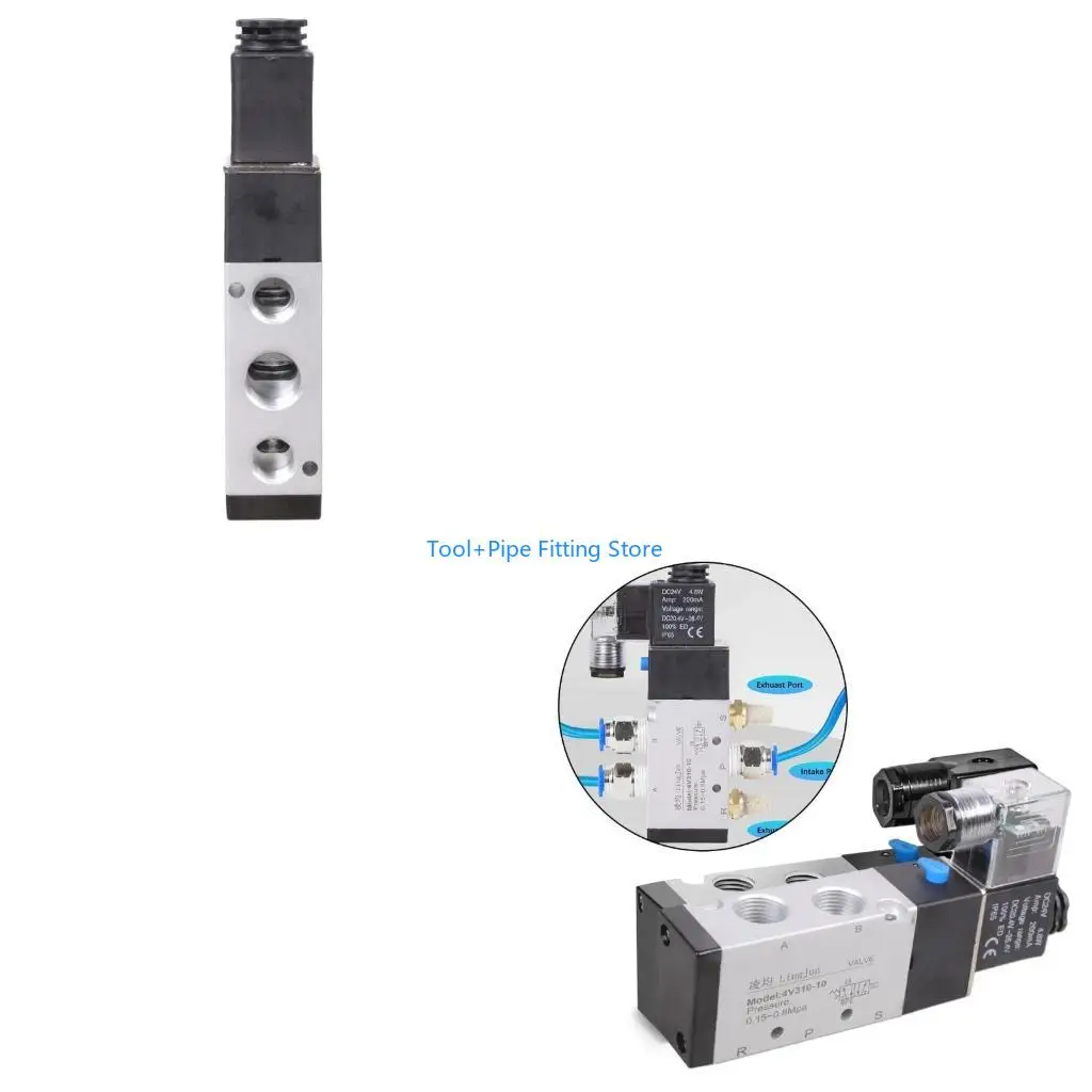 

F92B Electric Control Air Gas Valves 4V310-10 24V Pneumatic Electric Solenoid Valves 5 Way, 2 Position Control