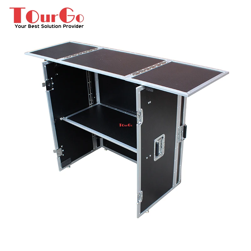 Custodia da tavolo pieghevole per Workstation DJ serie Transformer-pieghevole con ruote