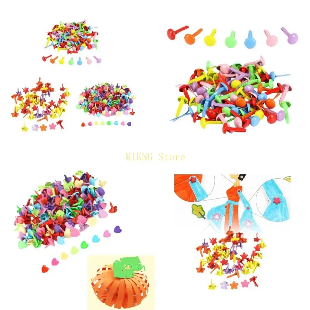 100 шт. Цветные расколотые штифты металлическая бумага для скрапбукинга Брэдс для бумажного суда лучшая продажа