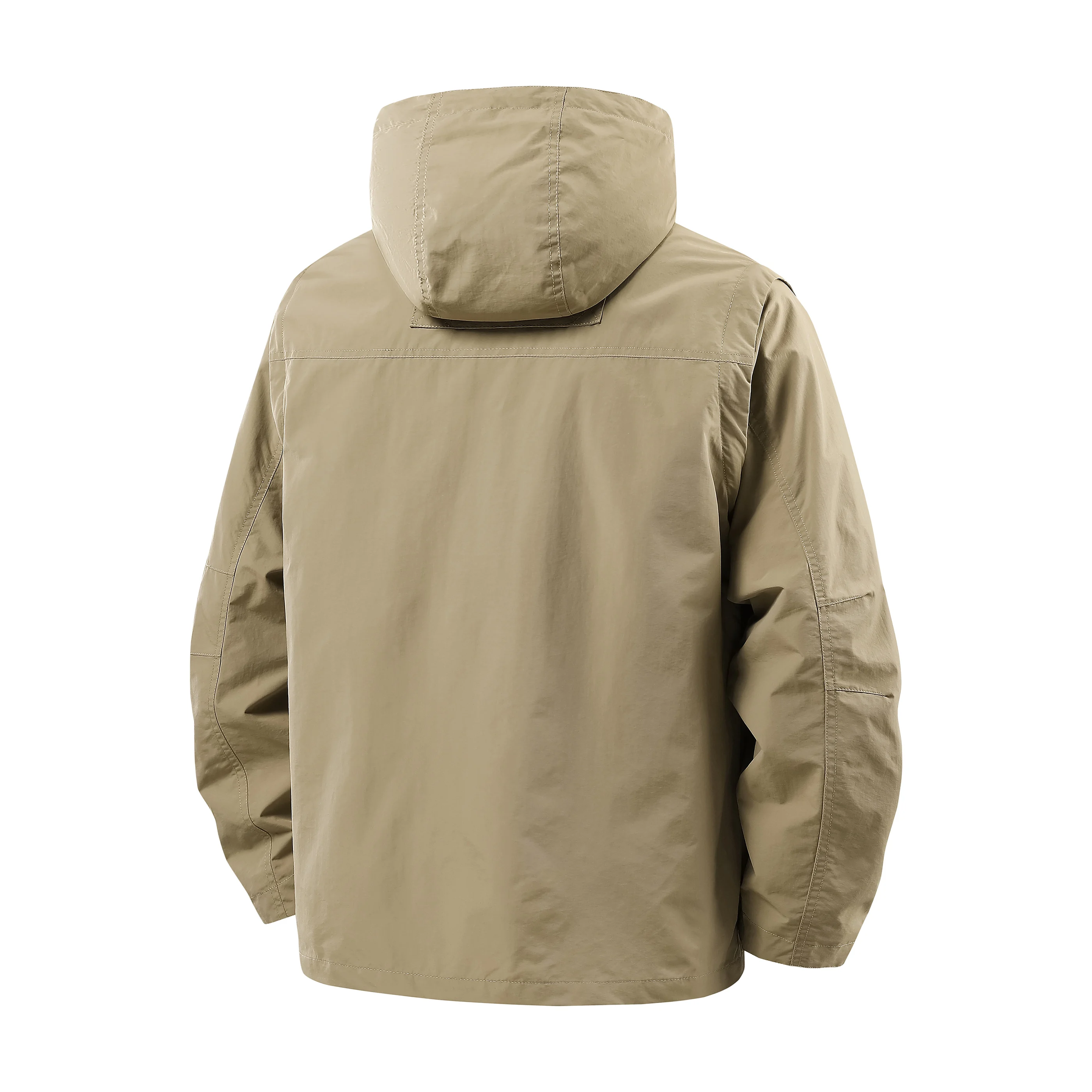 Men’s Outdoor Waterproof Jacket Autumn Winter outerwear Solid Color Multi-pocket Military Tactical Hooded Soft Shell Windbreaker