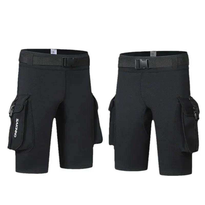 

3MM Double Pocket Diving Shorts Quick-drying high elasticity coldproof Men's and Women's Beach Paddling Surf Shorts