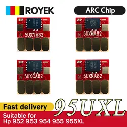 ARC Chip New 95U 952 953 954 955XL Cartridge For HP OfficeJet Pro 7740 8710 8715 8720 8730 8210 Compatible Printer Refill CISS