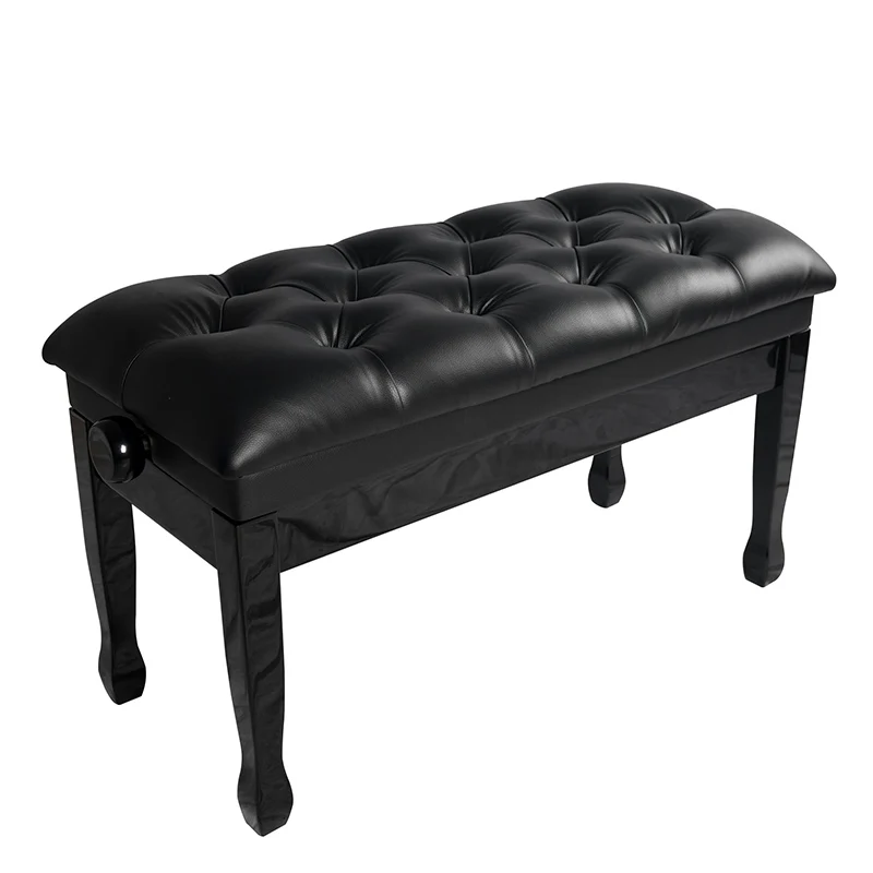 

Hooqu OEM Quality Solid Wood Black Leather Wooden Piano Bench Adjustable For Student Electric Piano Keyboard Yamaha 83CM*37CM 46