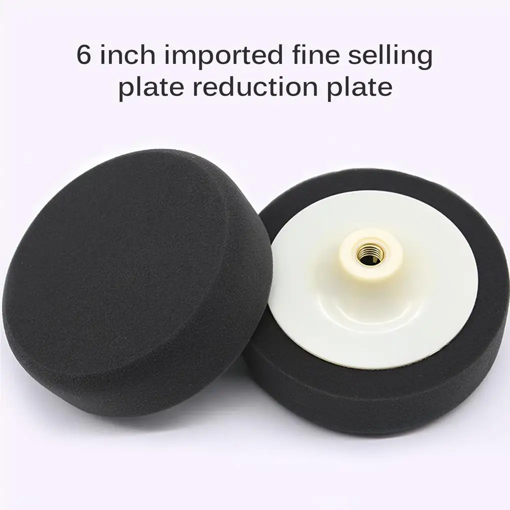 ไม้ถูพื้นหัวขัดขนาด6นิ้วไม้ถูพื้นสำหรับขัดแบบนุ่มไม้ถูพื้นฟองน้ำขัดแบบเรียบง่ายม็อบฟองน้ำขัดทรงกลมสำหรับรถยนต์