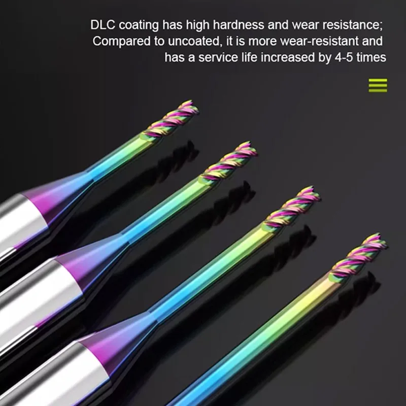 Azzkor ดอกกัดทังสเตนเหล็กคาร์ไบด์เคลือบสีสันสดใสแบบ3ขลุ่ยสำหรับเครื่องจักรอลูมิเนียมซีเอ็นซีเครื่องกัดร่องลึกสำหรับงานกัด