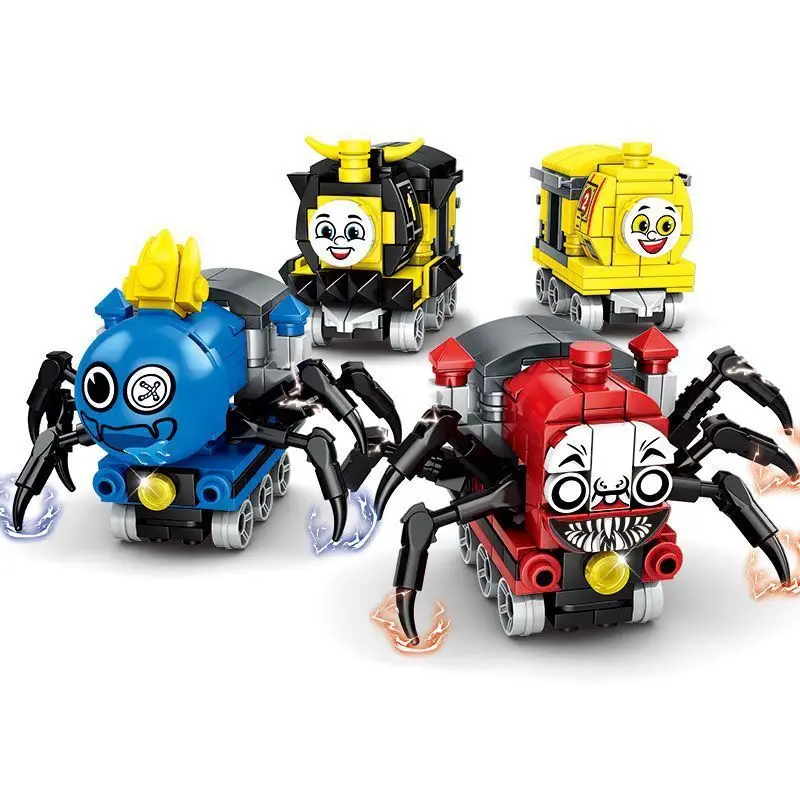 Choo-Choo Charles Horrors Game Building Blocks Demonic Spider Train Animal Monster Figures Bricks Christmas Halloween Toys Gifts