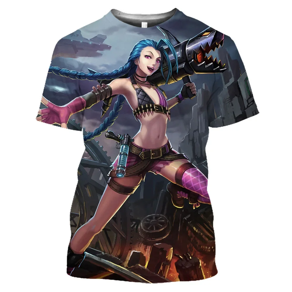 Arcane League of Legends Fashion 3D Print T Shirt Men Women T-shirt Kids Hip Hop Tops Cool O-neck Top Game  LoL Camiseta