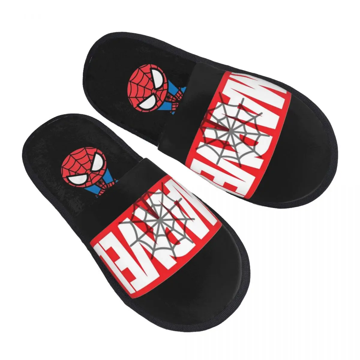 Marvel Spider Man Spider-Man Winter Cotton House Slippers Bedroom Soft Household Fur Slides Slippers Anti-skid