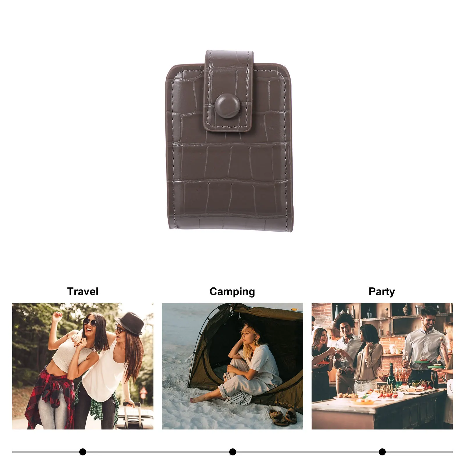 

Lipstick Holder Small Bag with Built-in Mirror Easy Carry Makeup Pouch for Women Gift Choice Lipstick Pouch with Mirror