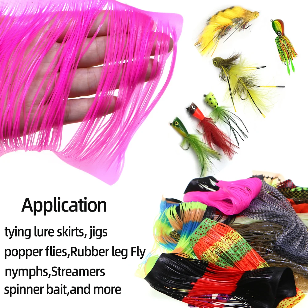 2/10 Stück Leuchtende & UV-beständige Silikon-Rocklagen aus Gummi für die Herstellung von Angelködern für Spinnerbaits, Jigs, Buzzbaits, Streamer und Nymphen – Detail 2