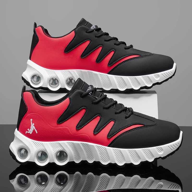 

New Color-Blocked Large-Size Men's Shoes, Thick-Soled Casual Shoes, Versatile Sports Shoes, Trendy Running Shoes