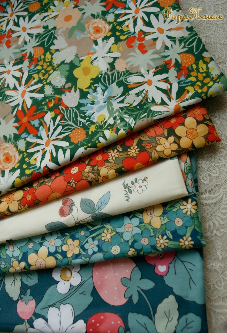 160x50 سنتيمتر جديد الأزهار لطيف حك نسيج القطن ملابس الأطفال الملابس النسيج اليدوية Diy بها بنفسك الخياطة القماش #3