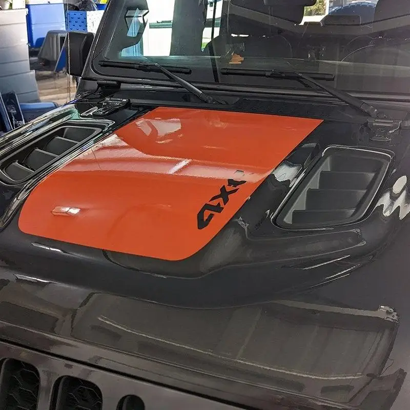 Car Hood Sticker Decal for Jeep Wrangler JL 4xe, Personalized Body Side Stripe Graphics, Exterior Decoration Wrap