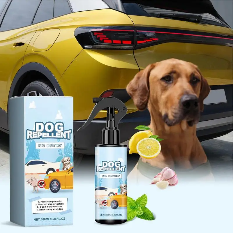 Dog Repellent Spray For Car Tire 100ml Animal Repellent Spray Prevent Dog Peeing Repellent Anti-Dog Urine Spray Car Wheel No Pee