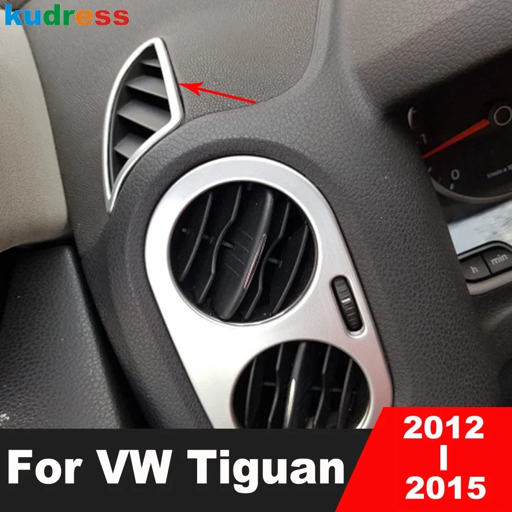 

For Volkswagen VW Tiguan 2012 2013 2014 2015 Matte Car Front Upper Air Condition Vent Outlet Cover Trim Interior Accessories