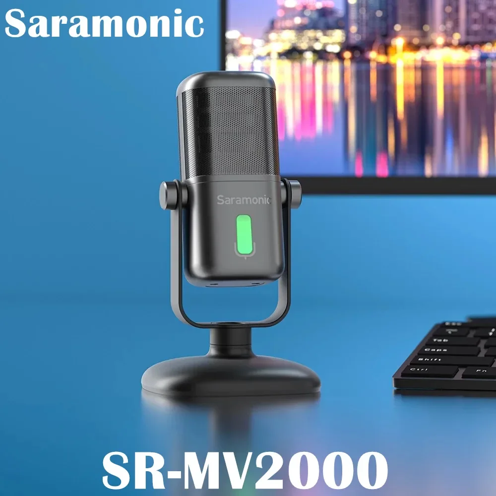 Saramonic SR-MV2000 USB-C Mobile Phone Universal Desk Microphone Mic Recording Real Time Play Back  Type-c
