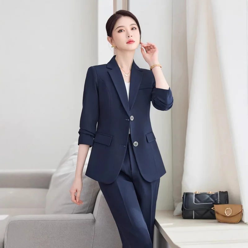 2026Hot-selling new long-sleeved professional women's formal skirt and pants suit for interviews and salesOLWorkwear Business Un