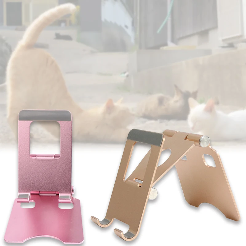 

Cute Cellphone Stand Holder Aluminum Alloy Universal Tablet Stand for Home Class Office Smartphone Desk Bracket Holder Cat