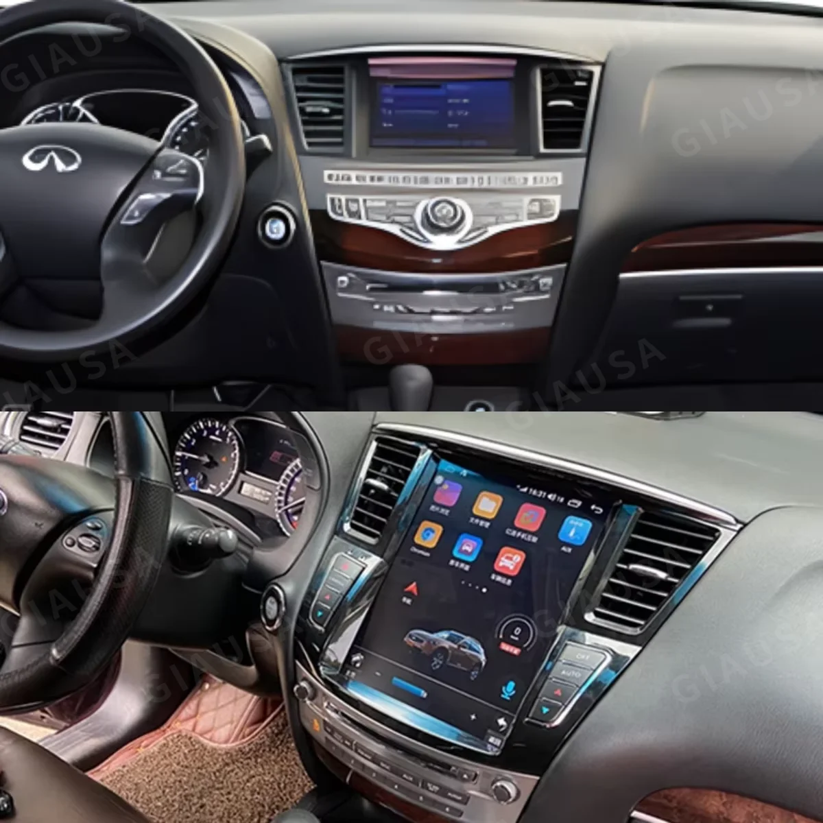 mz Radio For Infiniti QX60 JX35 2014 2015 -2019 Android13 Touch Screen Car Navi Multimedia Player Wireless Carplay Tape Recorder