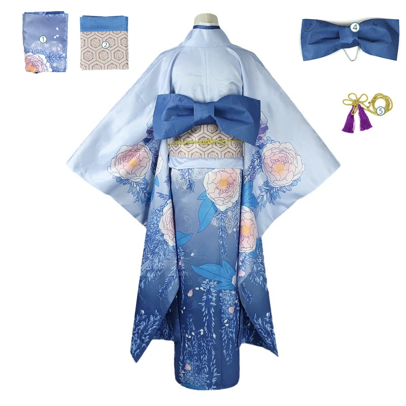 My Happy Marriage Miyo Saimori Cosplay Costume Traditional Japanese Kimono Full Set Taisho Era Outfit for Women Cosplay Party