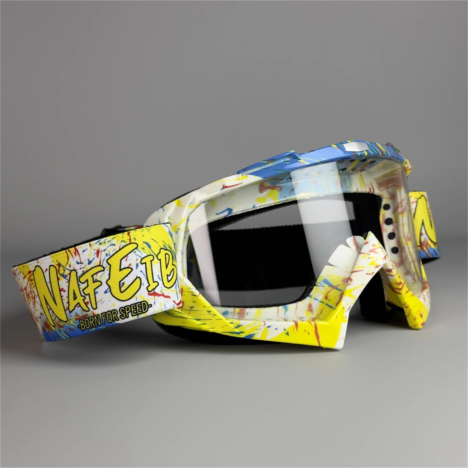 NONE N634 ATV-Brille Dirt Bike Motorrad Motocross MX Reitbrille UV400 Staubdicht Racing Skibrille für Männer Frauen Jugend Kinder 6