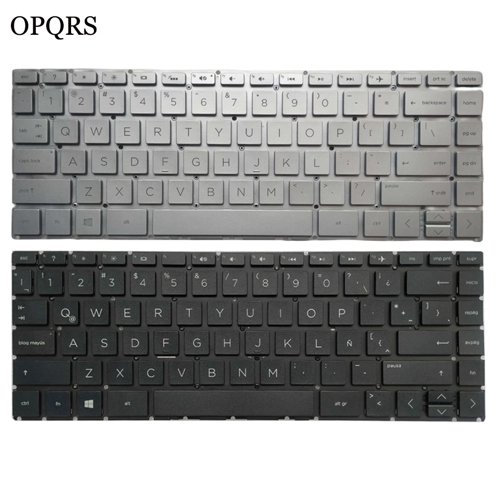 

NEW For HP 14-CF 14-cf0000 14-cf1000 US/Latin laptop keyboard silver black