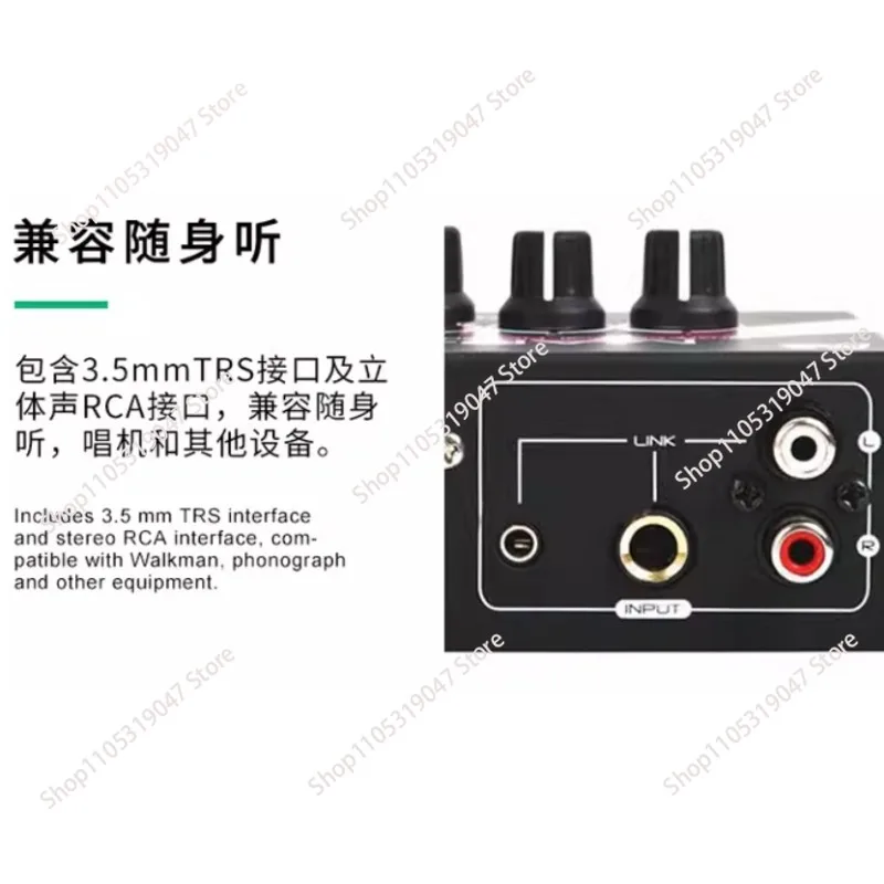 H4 Ear Amplifier 4-way Portable Split Headphone Amplifier Splitter