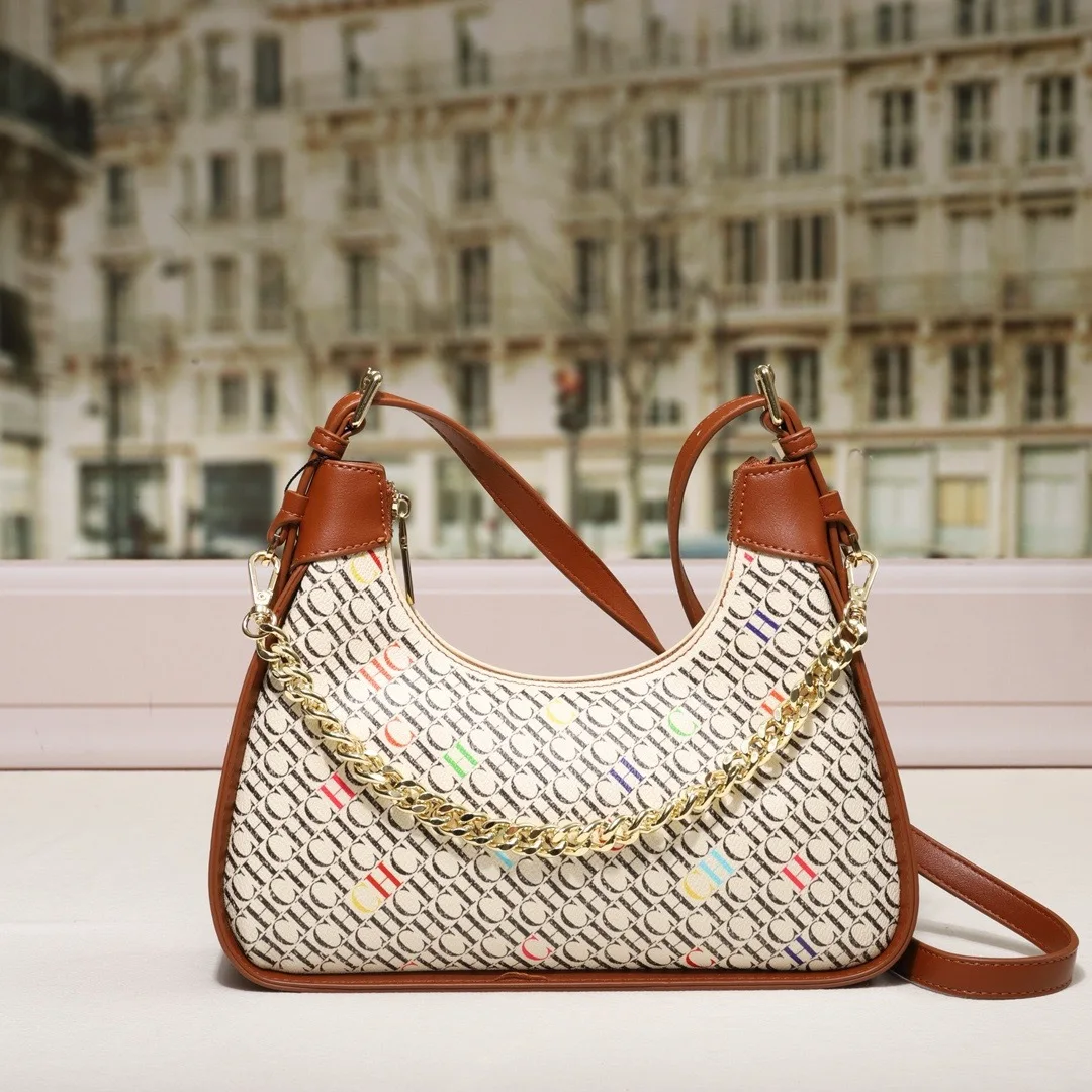 

Стильная элегантная классическая сумка 2025 года с однотонным и буквенным логотипом для женщин, элитная винтажная сумка