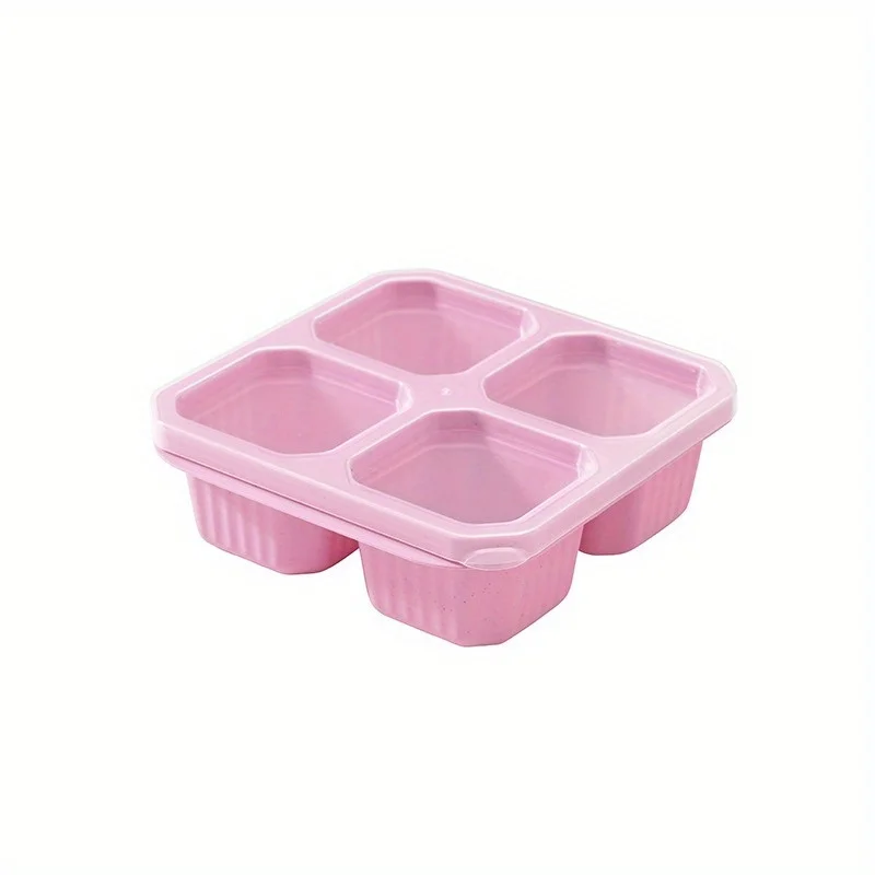 

Reusable Bento Snack Boxes - 4 Compartment, Dishwasher Safe - Ideal for Fruits, Nuts, Cookies & Candies