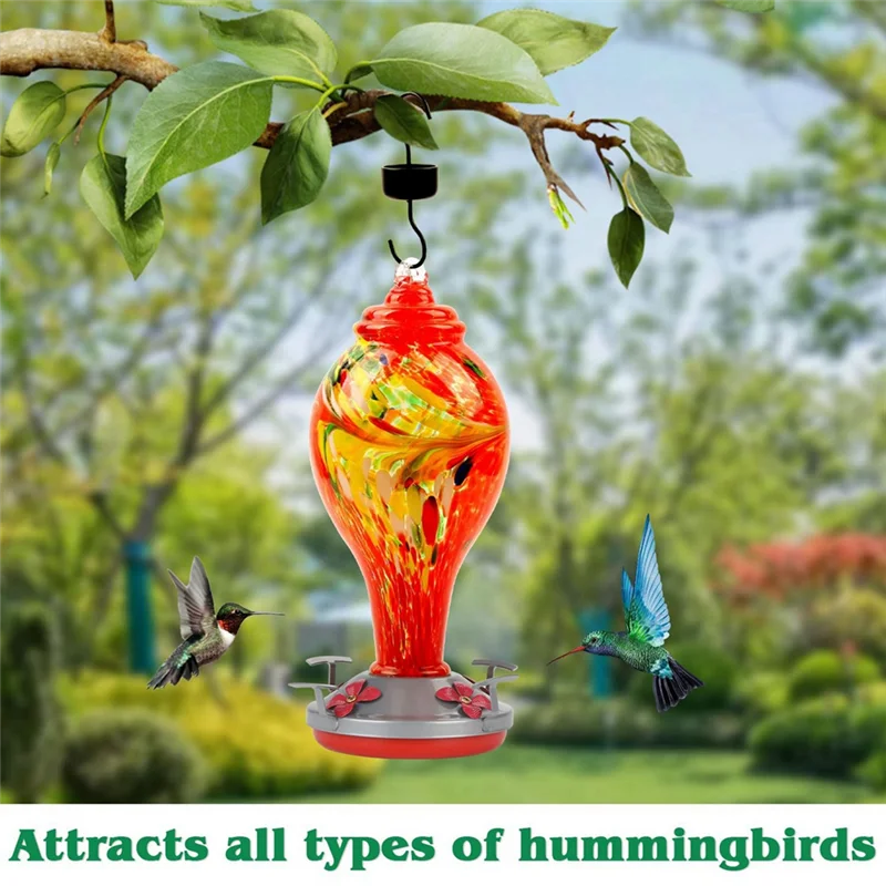 

AB08-Стеклянная кормушка для птиц, кормушка из окрашенного стекла, выдувная вручную, герметичная, легко чистится, нержавеющая