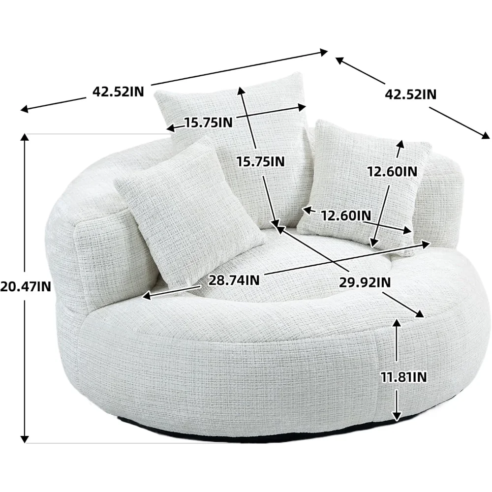 High-Back Bean Bag Chair – Extra Durable Lounge Sofa | for Adults & Kids Indoor Outdoor Use Accent Seat