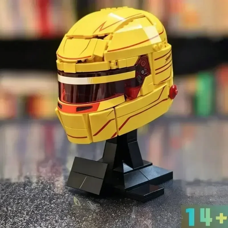 884ピース-ドライバー-イエローヘルメット-ホットレーシング-カーレース-ビルディングブロック-パズル-モデル-おもちゃ-誕生日-クリスマス-ギフト