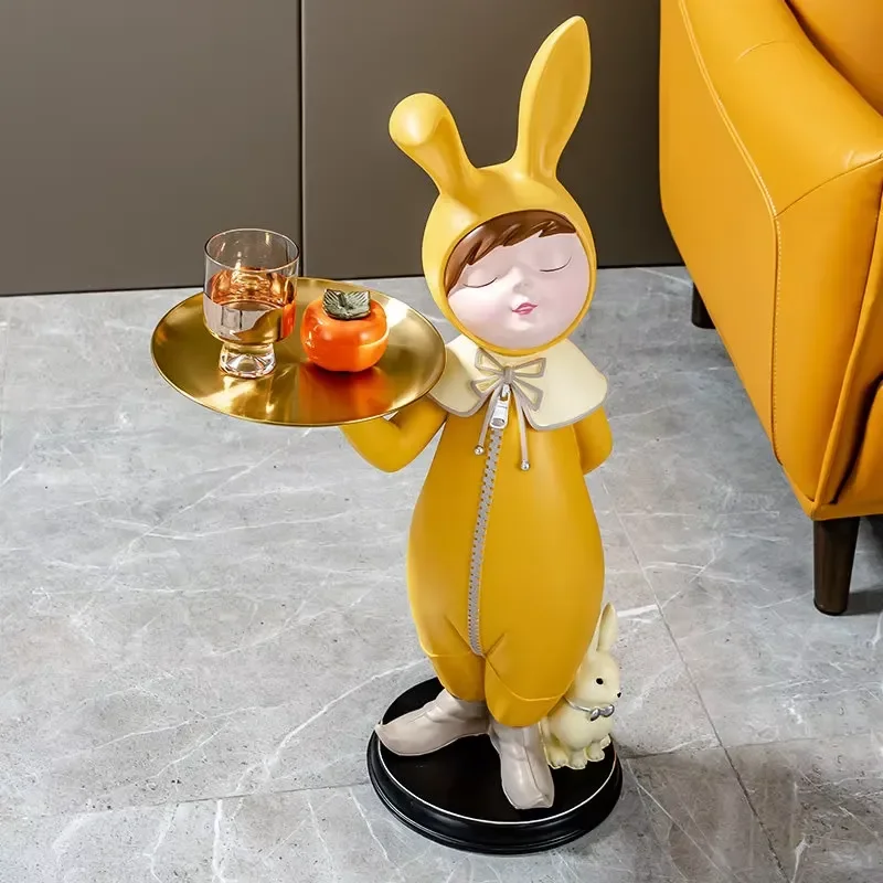 Contemporary Fashion Resin Animal Figurine Key Organizer Hand-painted Design Irregular Shape for Living Room Dining Room Tray