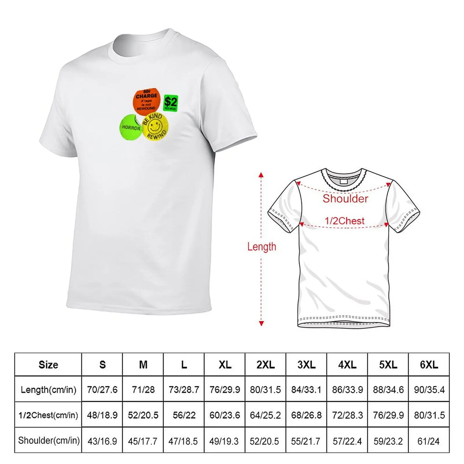 Be Kind Rewind, Stickers, VHS tape T-Shirt Casual Basic Street Style T-Shirt