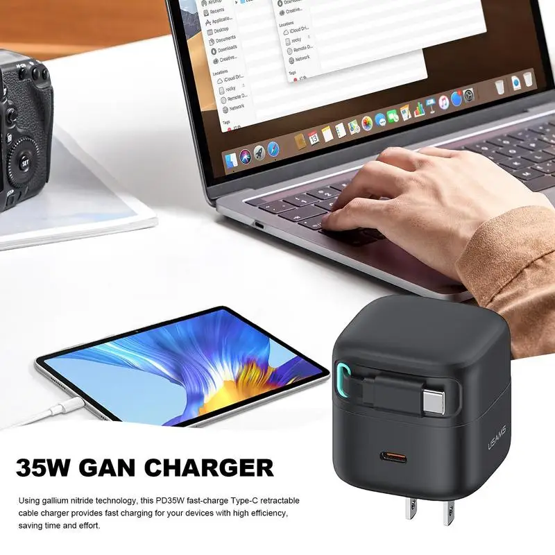 Cell Phone Charging Block 35W Fast Charging Phone Block Portable Plug-In Phone Charger Travel Plug Adapter For Travel Business