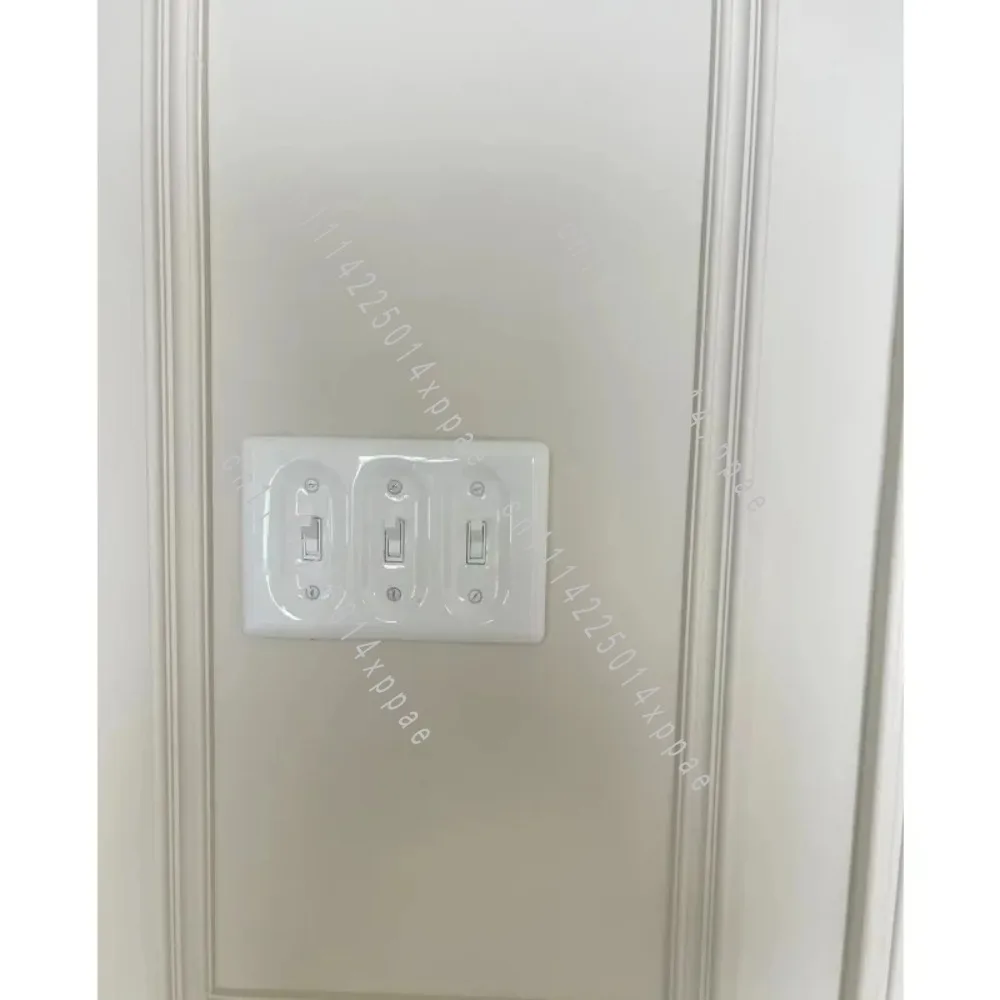 Retro American Ceramic White Switch Socket 120 Type Double Opening Lever Single Control Dual Control