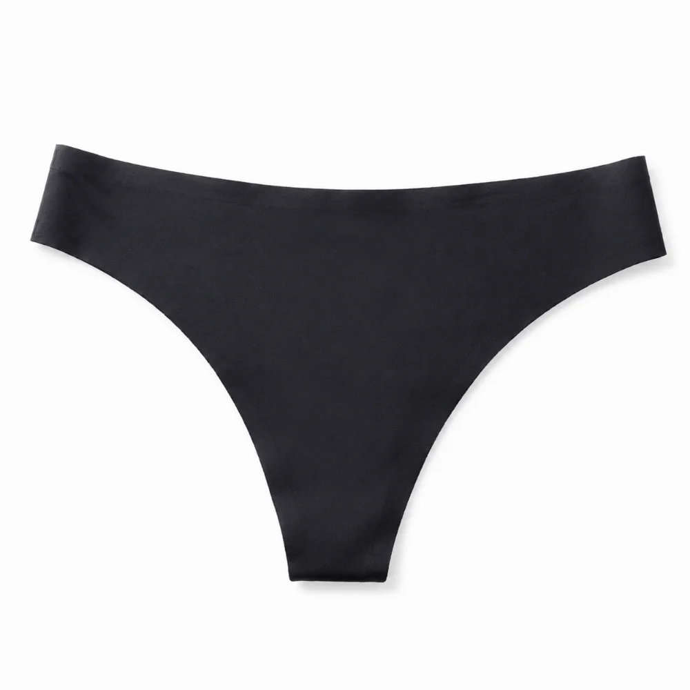 Silky Feel Seamless Ice Silk Briefs Ice Silk Low Waist Men's Thong 3D Pouch Ultra-thin T-Back Panties Daily Use