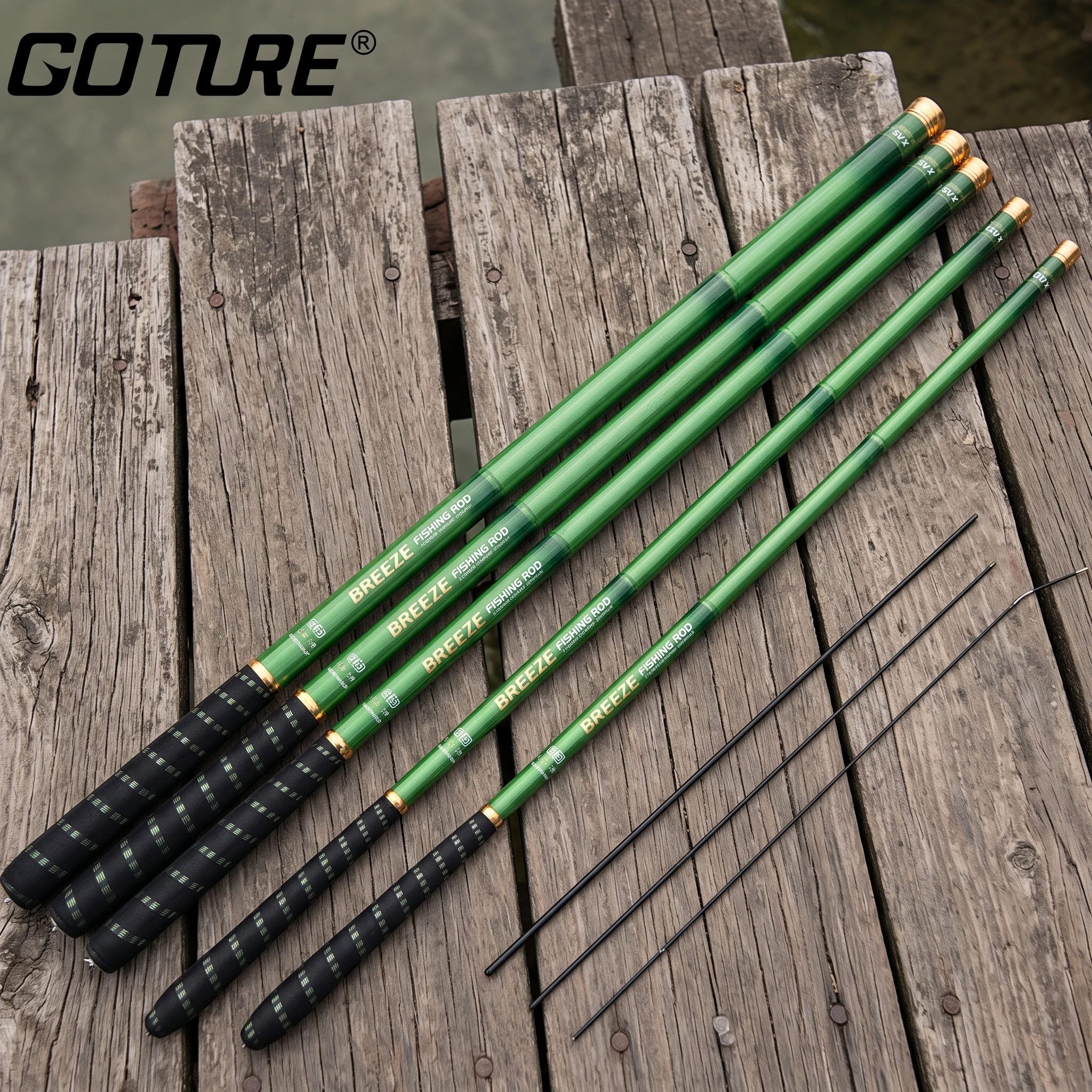 Goture Teleskop-Flussangelrute 3,0M/3,6M/4,5M/5,4M/6,3M/7,2M Ultraleichte Feeder-Tenkara-Fliegenrute Handangelruten Angelzubehör