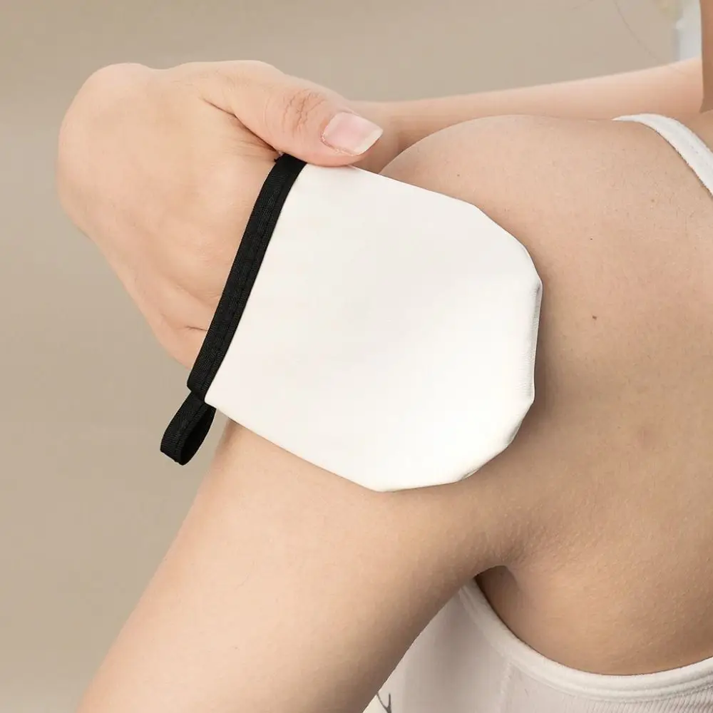 Luvas de loção corporal de couro pu, dupla face, secagem rápida, auto-abronzeamento, reutilizável, lavável, aplicador de maquiagem para pessoas preguiçosas