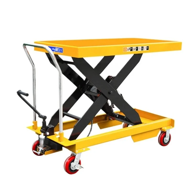 TQH manual lift table small hydraulic platform truck electric lift mobile foot-pedal loading and unloading truck