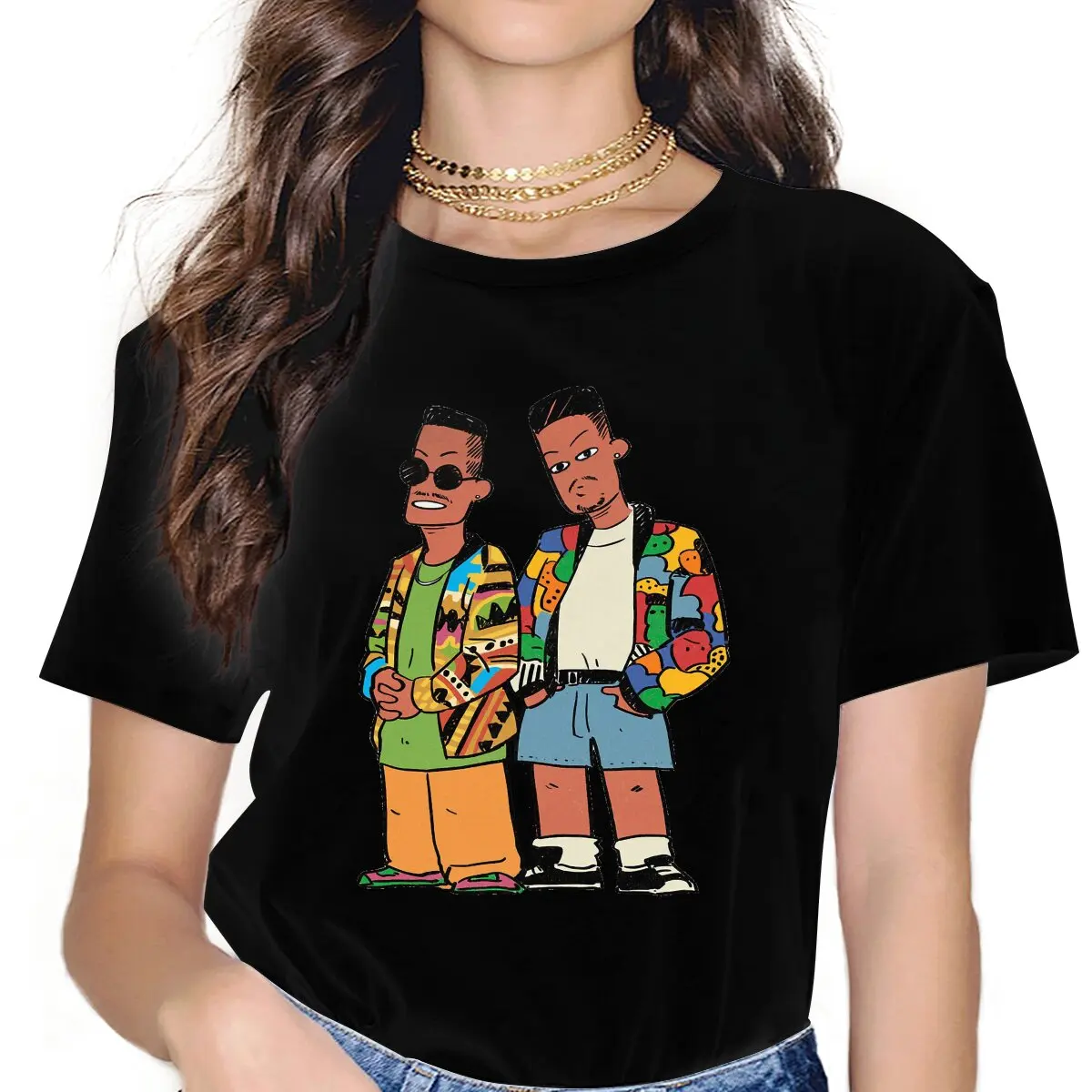 Classic Women Tshirts The Fresh Prince of Bel-Air TV Series Grunge Vintage Female Clothing Loose Graphic Clothes