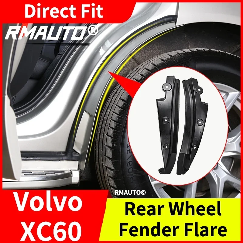 

2Pcs Car Rear Door Rear Wheel Fender Flare Mud Flap Splash Guards for Volvo XC60 2018-2021 Mud Splash Car Wheel Arches Body Kit