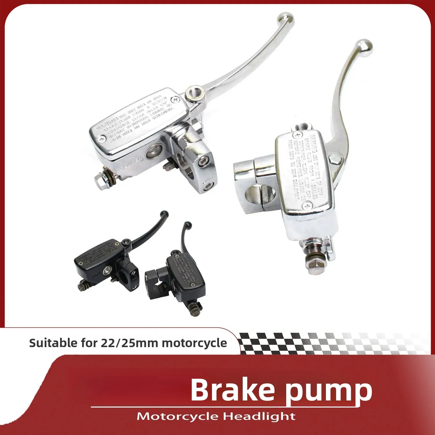 

Motorcycle Brake Upper Pump 22mm/25mm Brake System Modified Universal Accessories Pedal Brake Handle